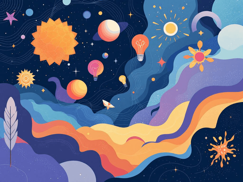 A professional abstract illustration representing the concept of The Creativity Claims: What Microdosers Report in Psyched...