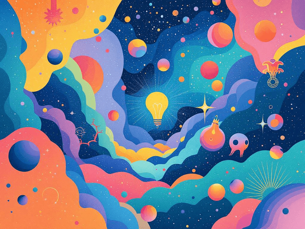 A professional abstract illustration representing the concept of The Internet Overflows with Microdosing Testimonials in P...