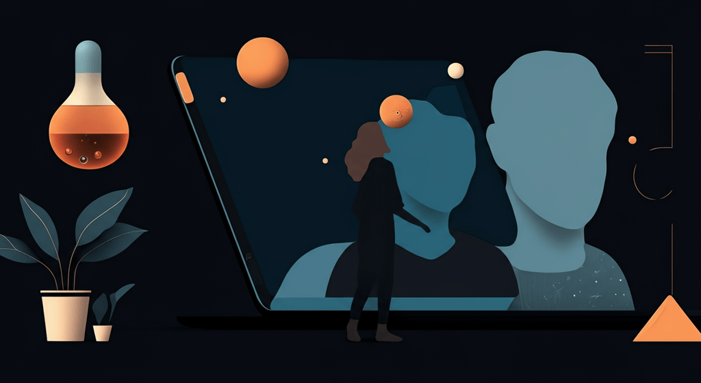 A professional blog header illustration for an article about Psychedelics and Microdosing. Context: Microdosing has moved ...