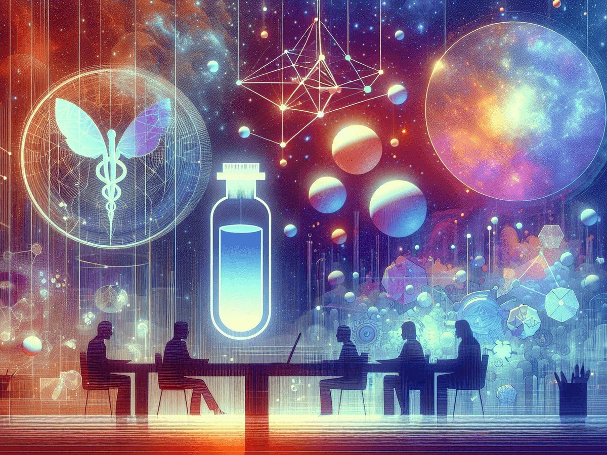 A professional abstract illustration representing the concept of Psychedelics Research: What Science Actually Shows in Psy...