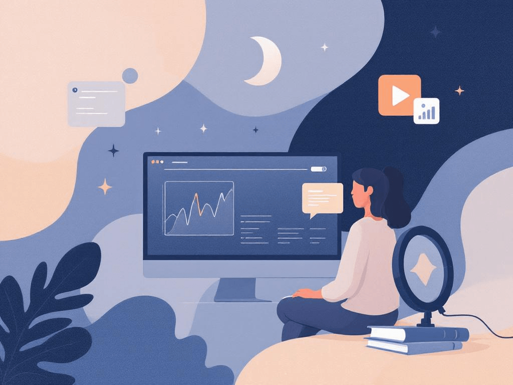 A professional abstract illustration representing the concept of What a Review Actually Does in Productivity Systems